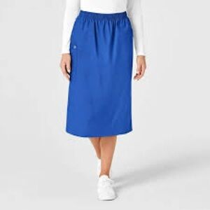 WonderWink WonderWork Women's Blue Midi uniform scrub Skirt size L